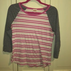 Striped Baseball tee